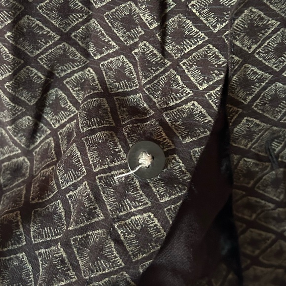Dark Grey Patterned Button Up - Picture 4 of 5